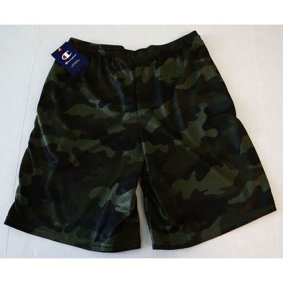 Champion 81622P 407Q88 Men's Sz Medium Camo Ammo Cargo Olive 9" Mesh Shorts - Picture 2 of 7